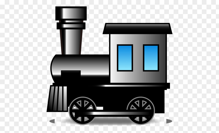 Steam Engine Train Locomotive Emoji PNG