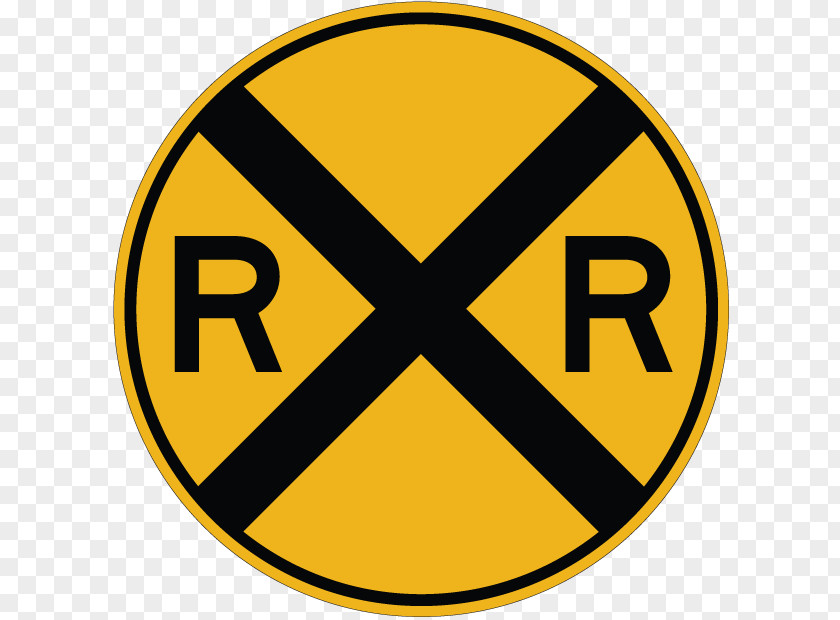 Train Rail Transport Level Crossing Traffic Sign PNG