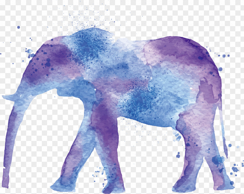 Vector Elephant Lion Indian Deer Drawing Watercolor Painting PNG