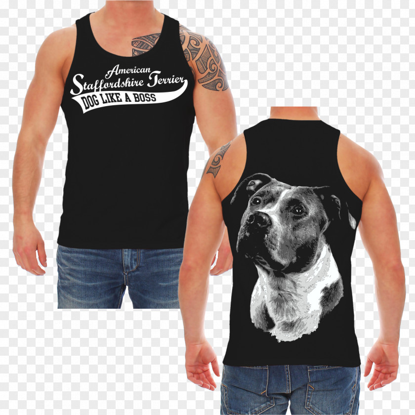 American Staffordshire Terrier T-shirt Gift Father Top Clothing PNG