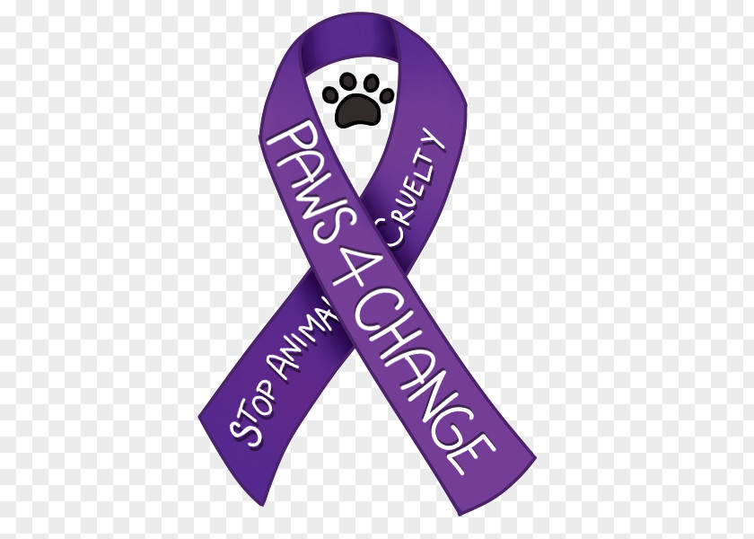 Dog Cruelty To Animals Awareness Ribbon Purple PNG