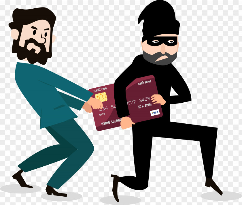 Thieves Rob The Bank Card Cartoon Robbery Graphic Design PNG