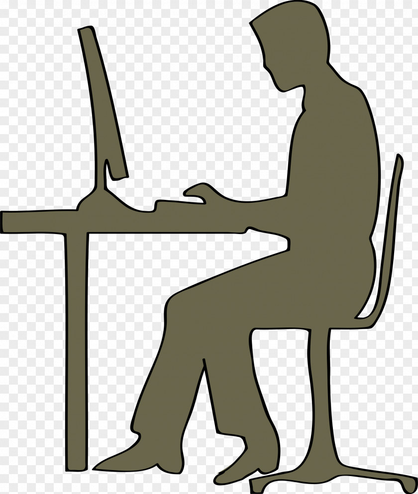 Desk Silhouette Cliparts Computer Graphics Clip Art PNG