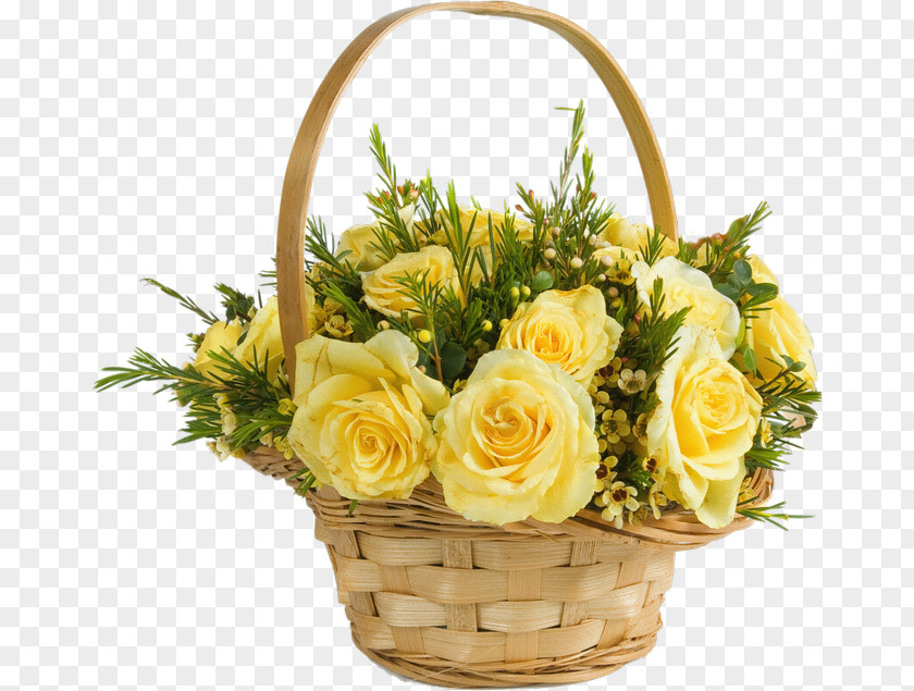 Flower Bouquet Basket Cut Flowers Floristry PNG