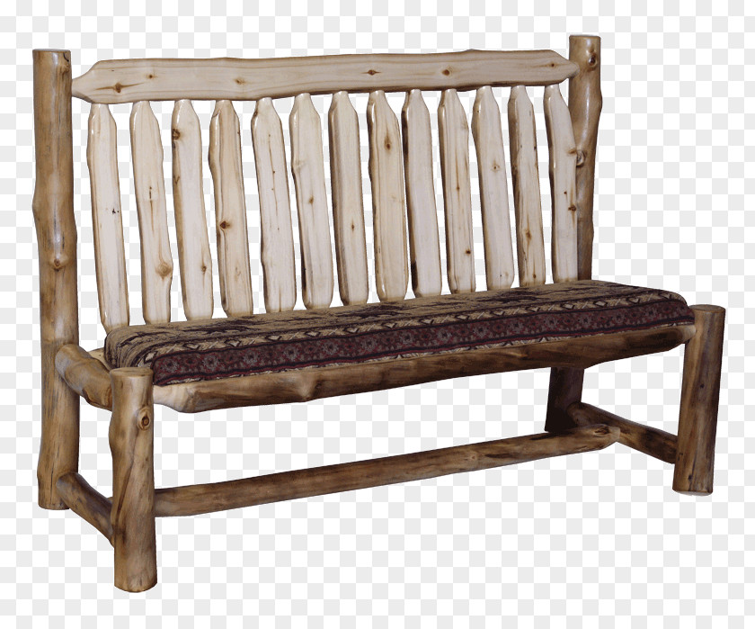 Wood Loveseat Couch Bed Frame Bench PNG