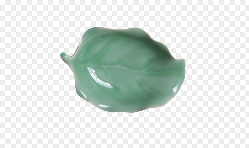 Celadon HandMade LeafType Tea Spoon Shovel Teaspoon Jade PNG
