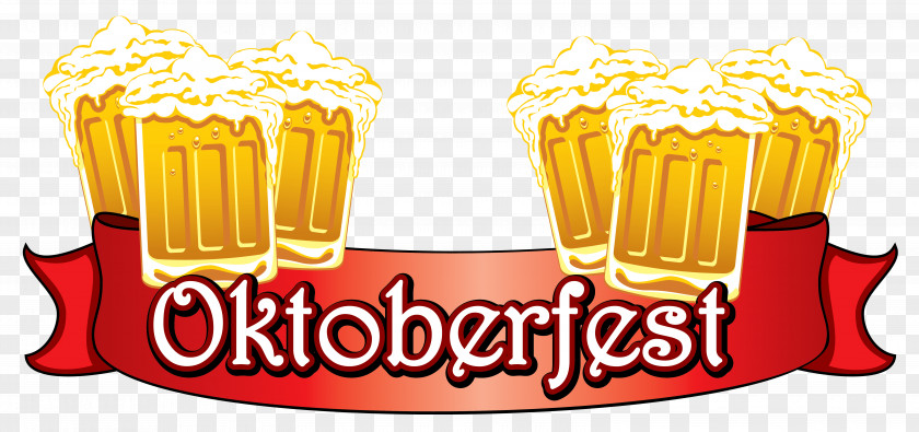 Oktoberfest Red Banner With Beers Clipart Image Beer German Cuisine Clip Art PNG