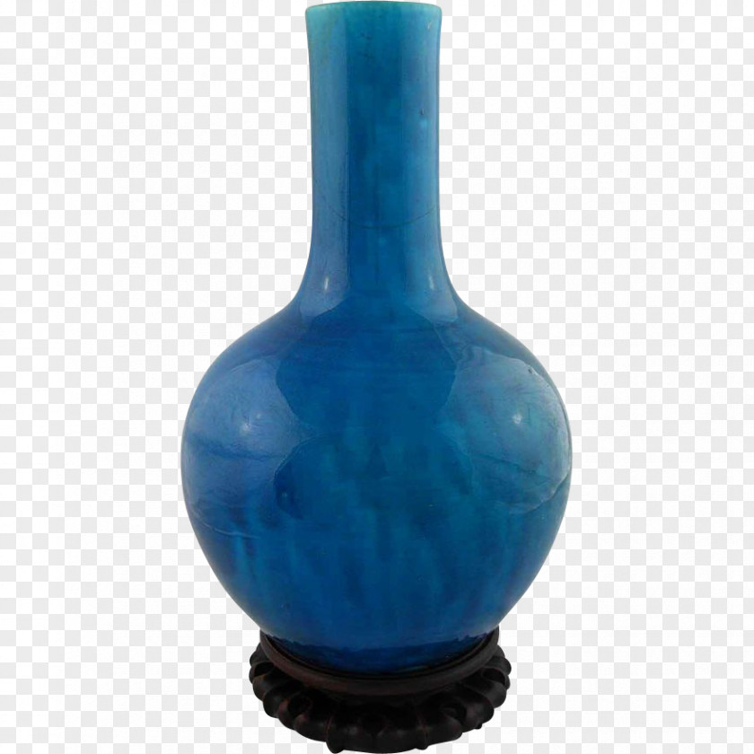 Vases Vase Cobalt Blue Ceramic Glass Turquoise PNG