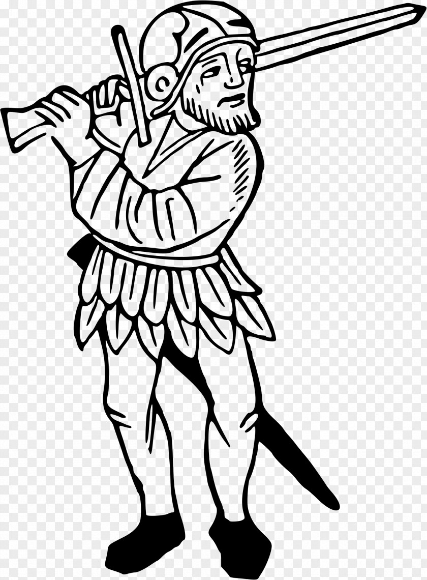 Warriors Armed With Swords Clip Art PNG