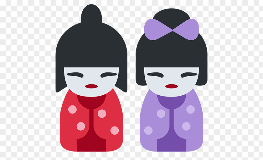 Notebook Cover Emoji Japanese Dolls SMS Text Messaging Email PNG
