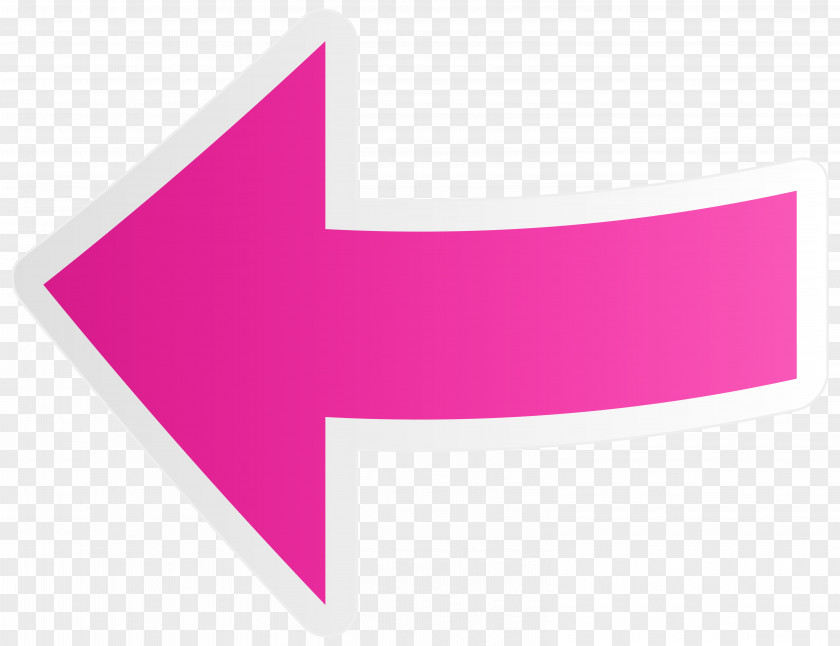 Pink Arrow Left Transparent Clip Art Image Line Triangle Brand PNG