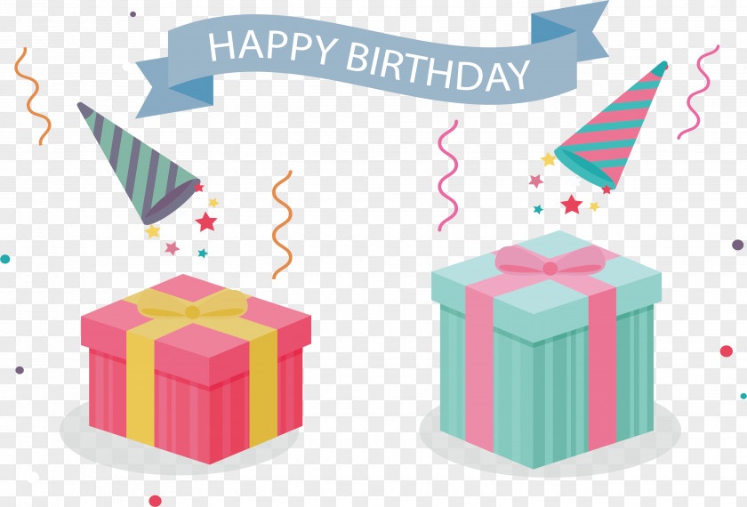 Two Lovely Gift Boxes Birthday PNG