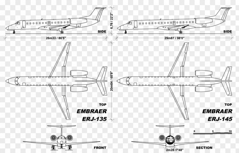 Aircraft Embraer ERJ Family 135 Regional Jet PNG