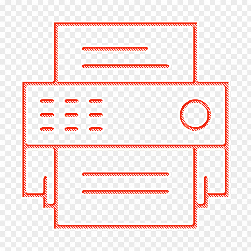 Diagram Rectangle Fax Icon Essential Set PNG