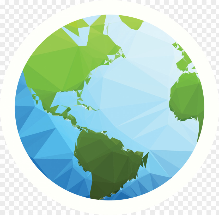 Earth Vector Low Poly Polygon PNG