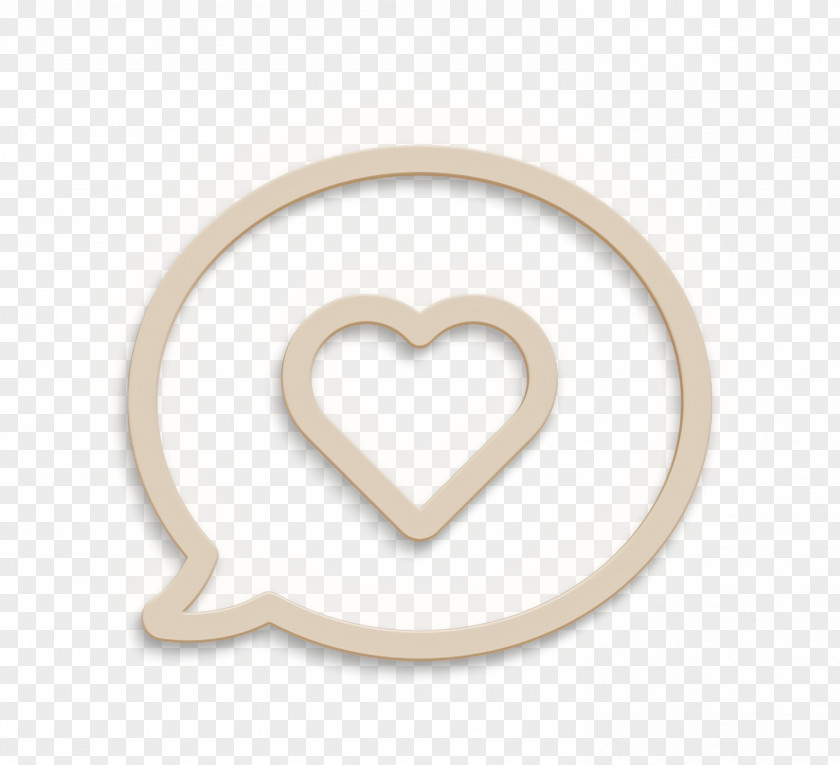Icon Speech Bubble Heart PNG