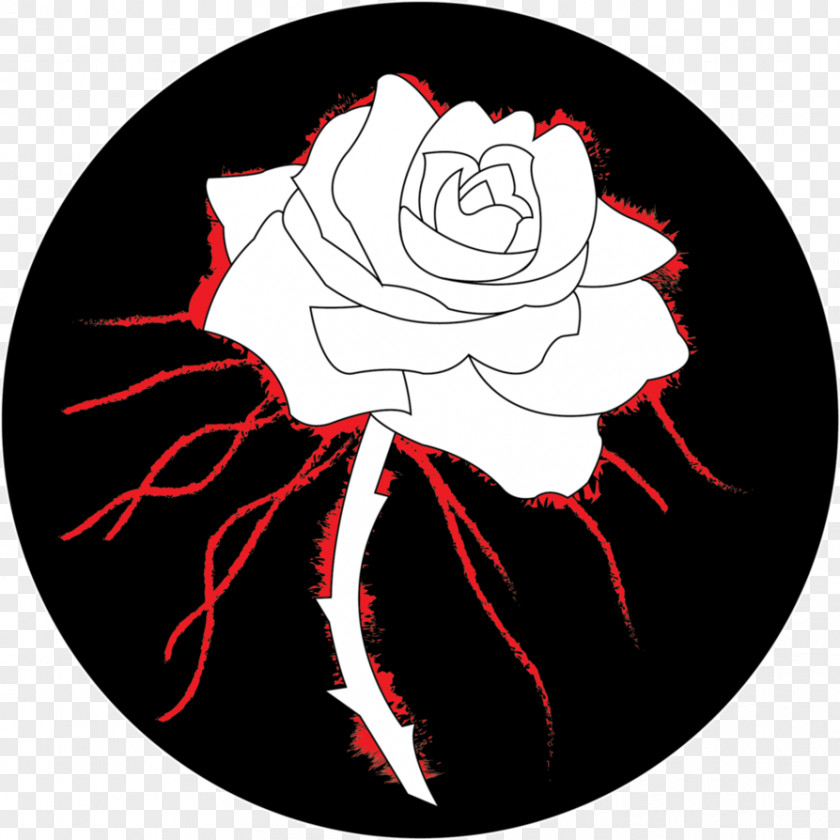 Rose Symbol Garden Roses Black PNG