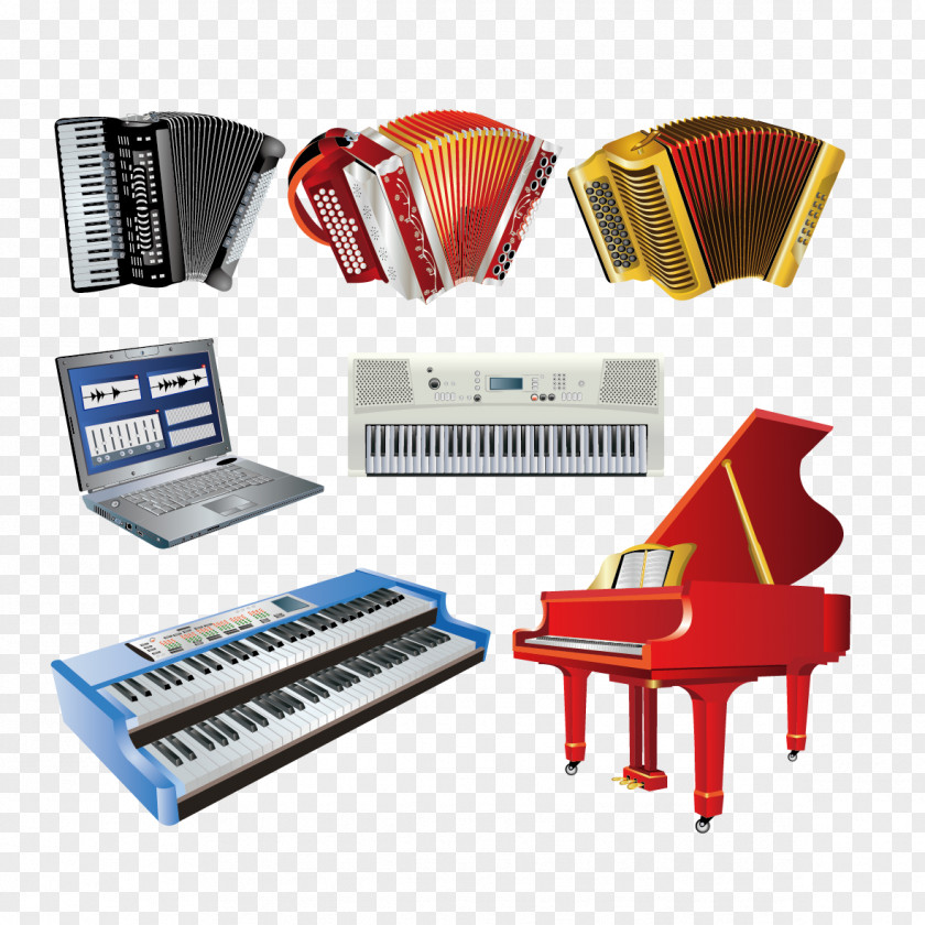 Vector Hand Playing The Violin And Piano Musical Keyboard Instrument PNG