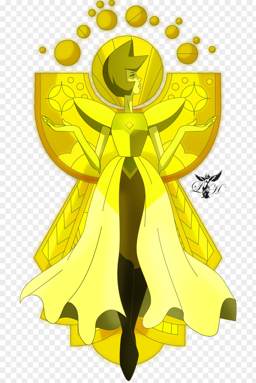 Yellow Diamond Flyer Color Gemstone Drawing Engagement Ring PNG