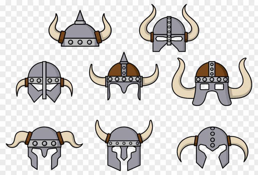Barbarian Helmet Vector Scandinavia Horned Middle Ages PNG