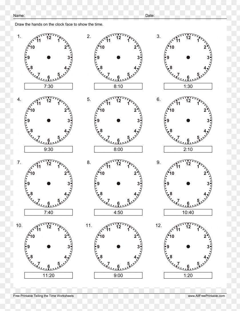 Clock Face Hour First Grade Education PNG