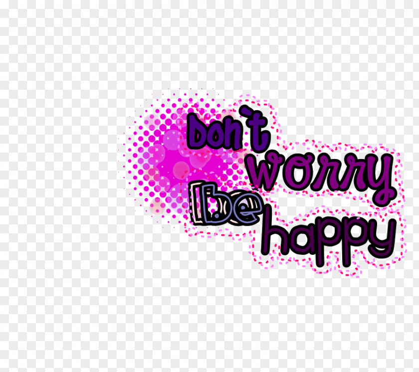 Dont Worry Logo Brand Pink M Font PNG