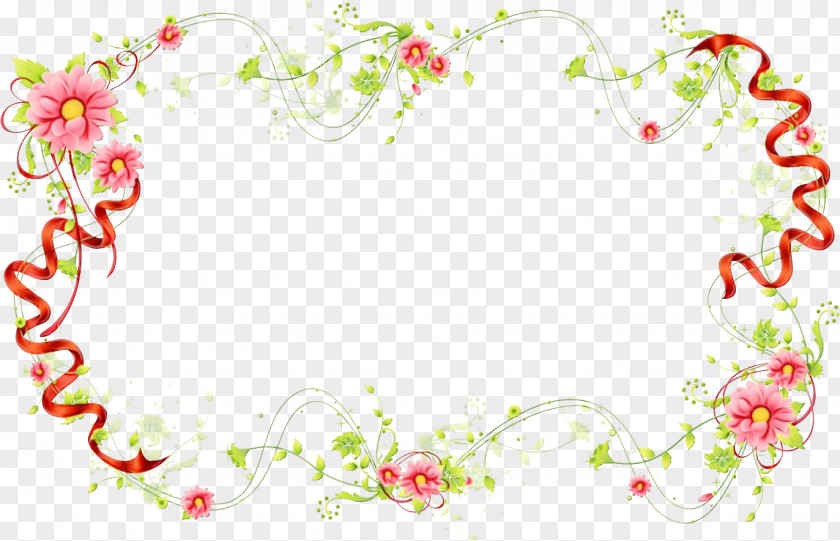Picture Frame Pink Floral Wedding Invitation Background PNG