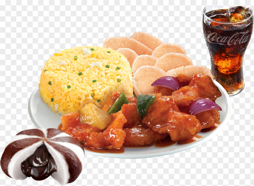 Breakfast Sweet And Sour Pork Fried Rice Full PNG