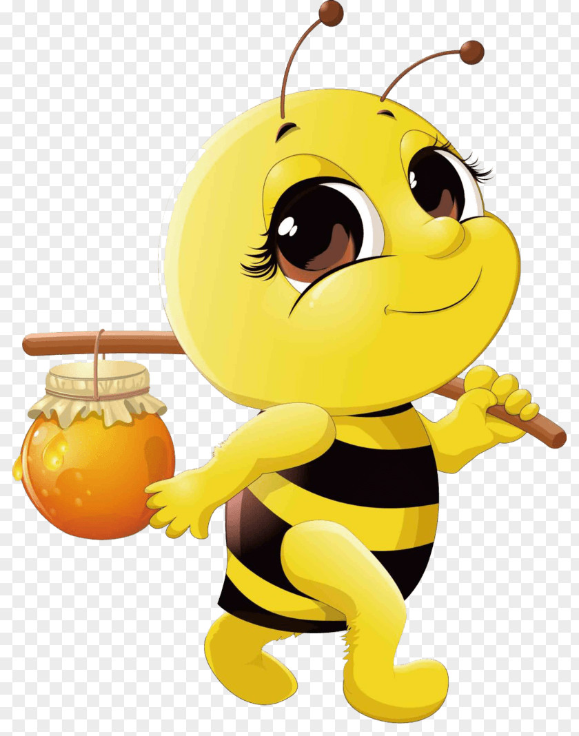 Cute Bee Western Honey Vector Graphics Clip Art Image PNG