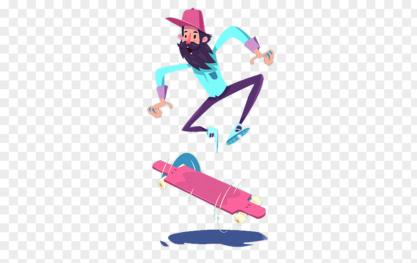 Skateboard M Flat Design Apartment PNG