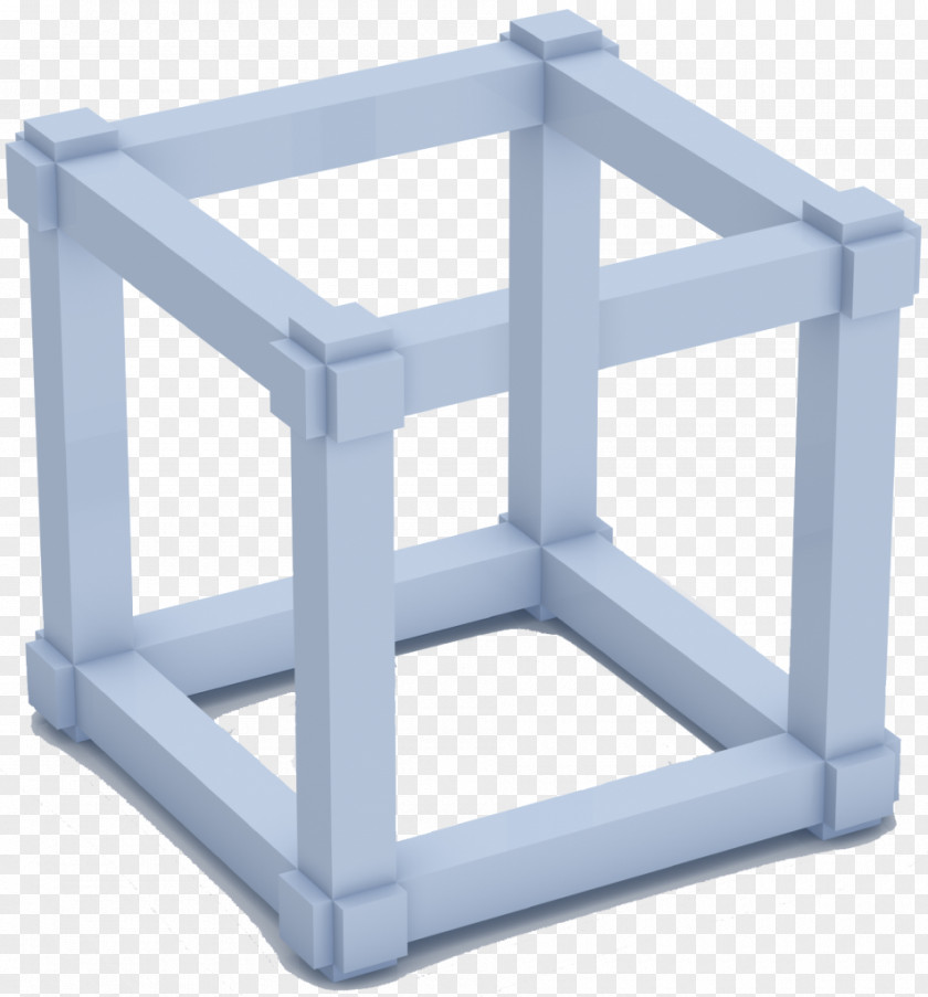White Cube Penrose Triangle Impossible Object Photography PNG
