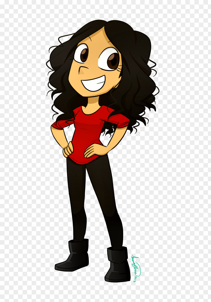 Comic Pop Art Black Hair Mascot Character Clip PNG