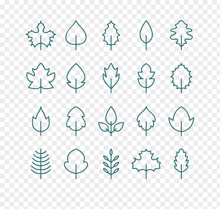 Line Leaves Leaf PNG