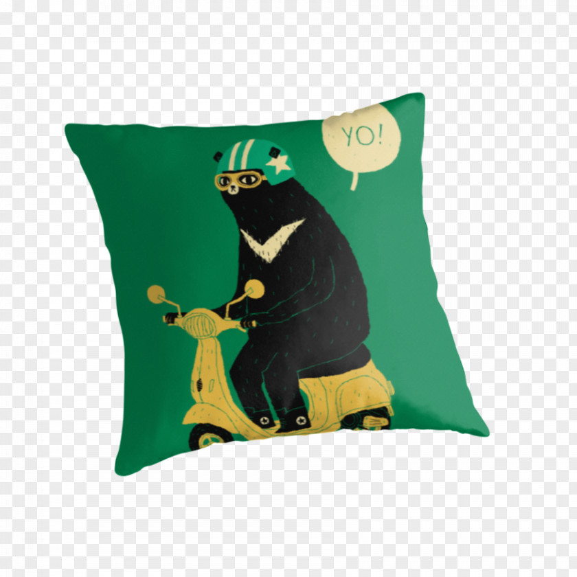 Pillow Throw Pillows Cushion Green Bear PNG