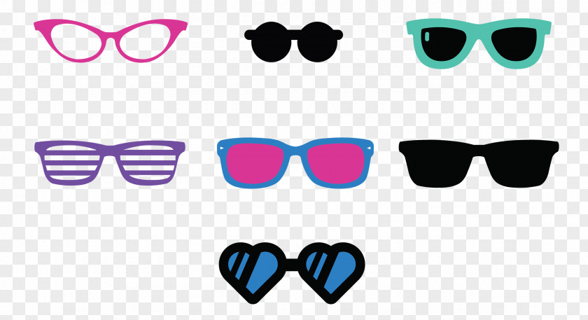 Bunnies Aviator Sunglasses Vector Graphics Clip Art PNG