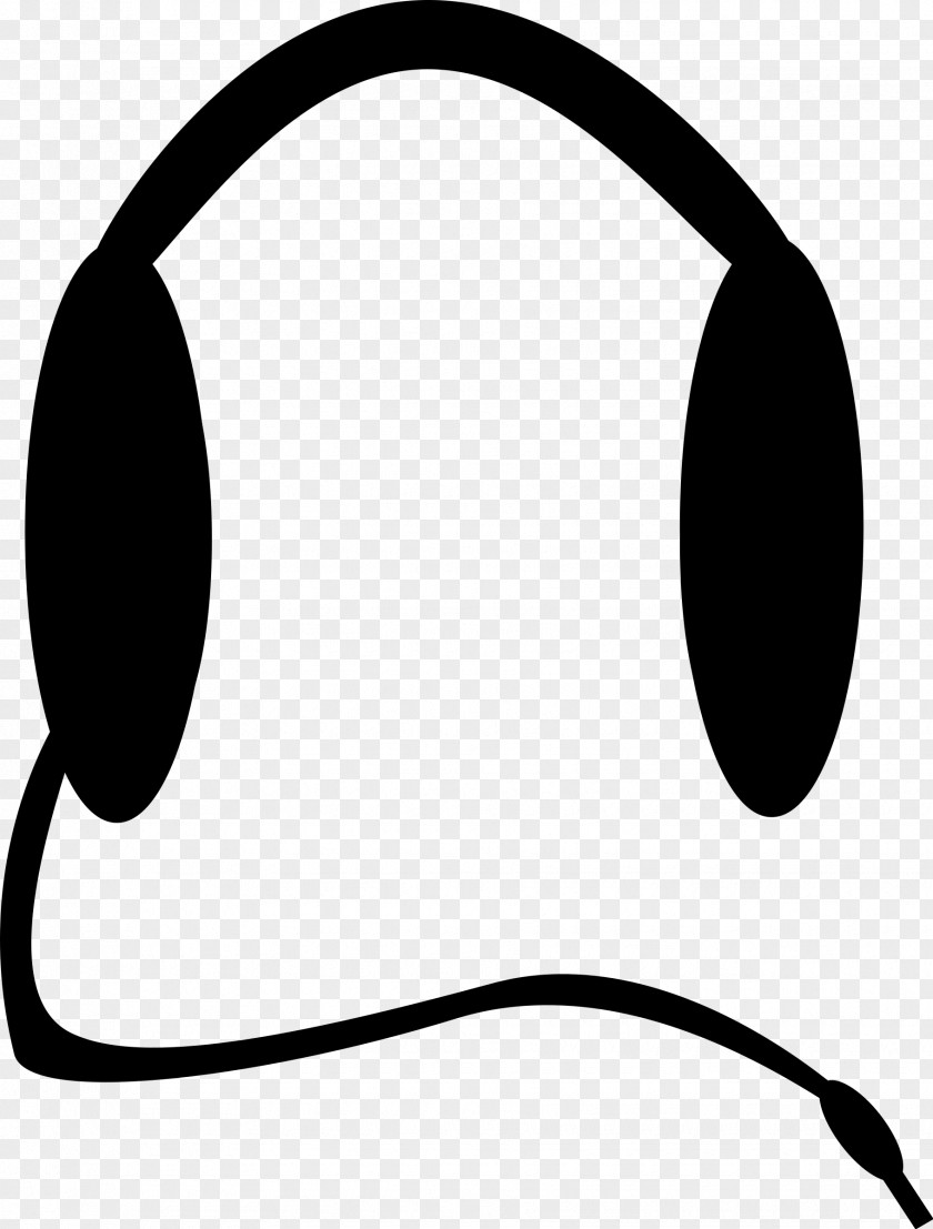 M Headphones Clip Art Stereophonic Sound Loudspeaker Black & White PNG