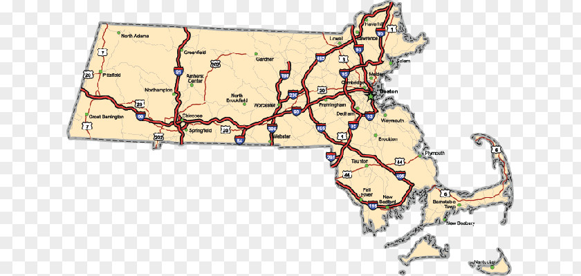 Map Massachusetts Road Vector Graphics PNG