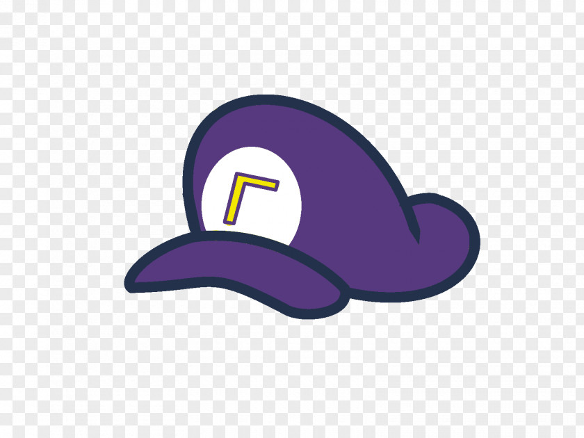 Hat Mario Bros. Waluigi Paper PNG