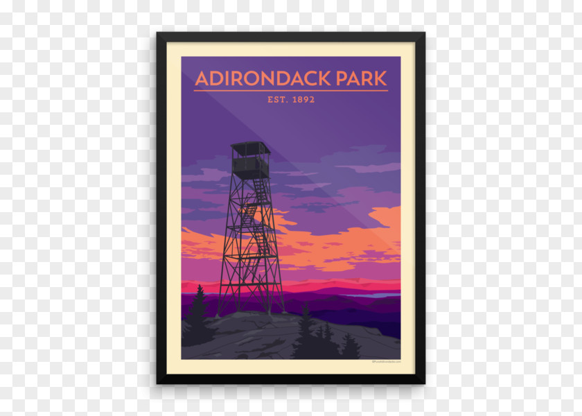 Mountain Adirondack Park Whiteface Lake Placid High Peaks Poster PNG