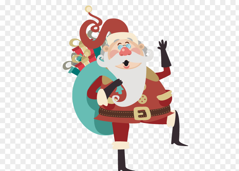 Vector Santa Claus Christmas Decoration Cartoon PNG