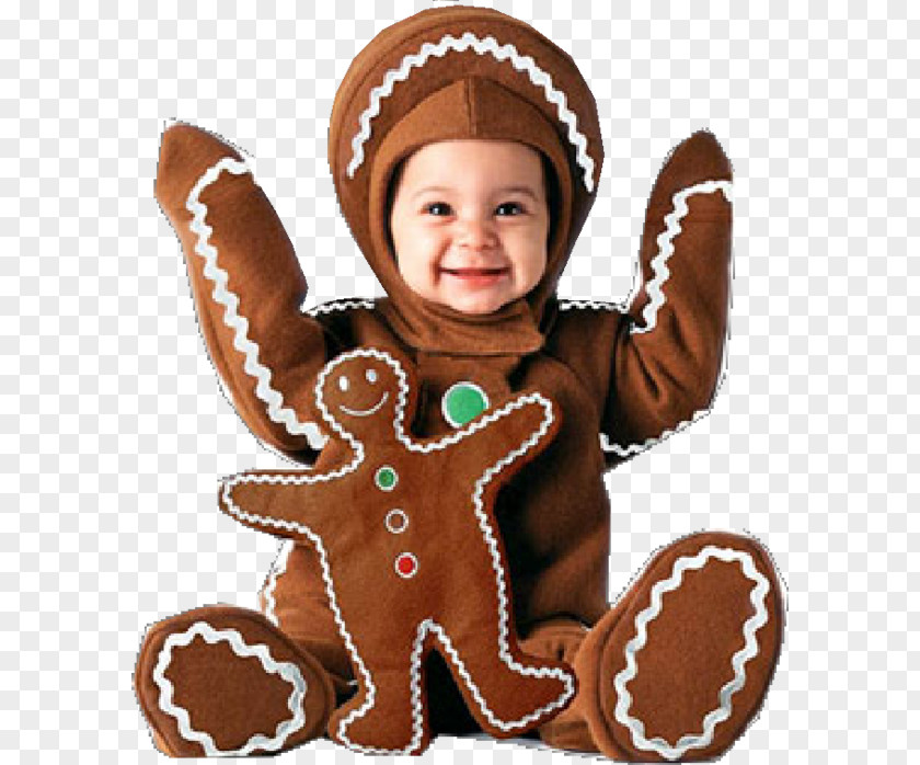 Child Gingerbread Man Costume Biscuits PNG