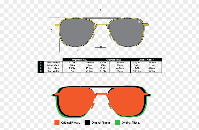 Glasses Aviator Sunglasses AO Eyewear Original Pilot 0506147919 PNG