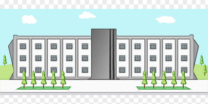 City Palace School Building Cartoon PNG