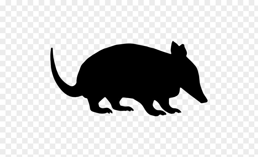 Silhouette Anteater Armadillo PNG