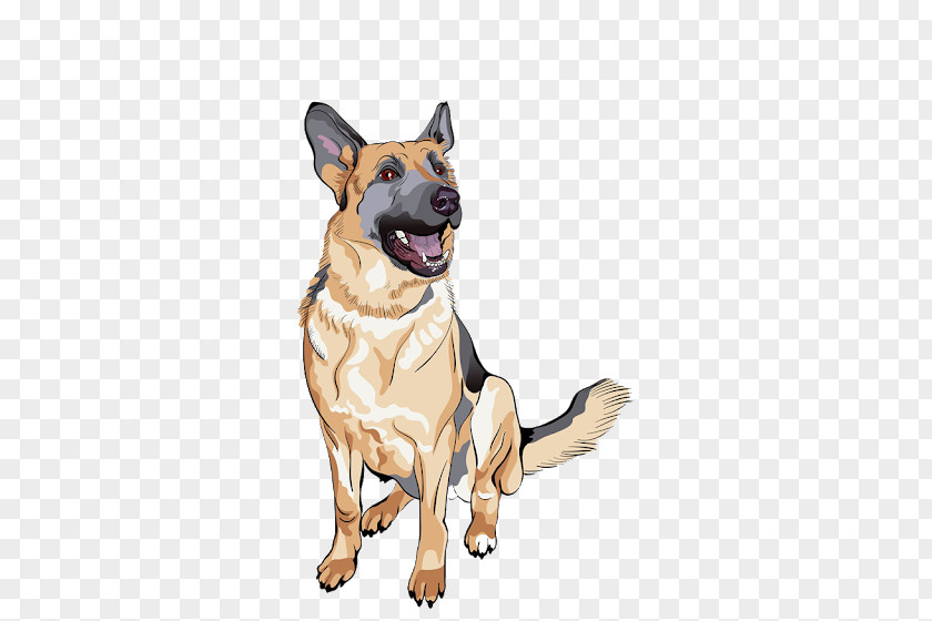 Golden Retriever German Shepherd Puppy Vector Graphics Stock Illustration PNG
