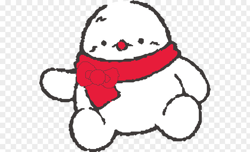 Snowman With A Scarf Character Clip Art PNG