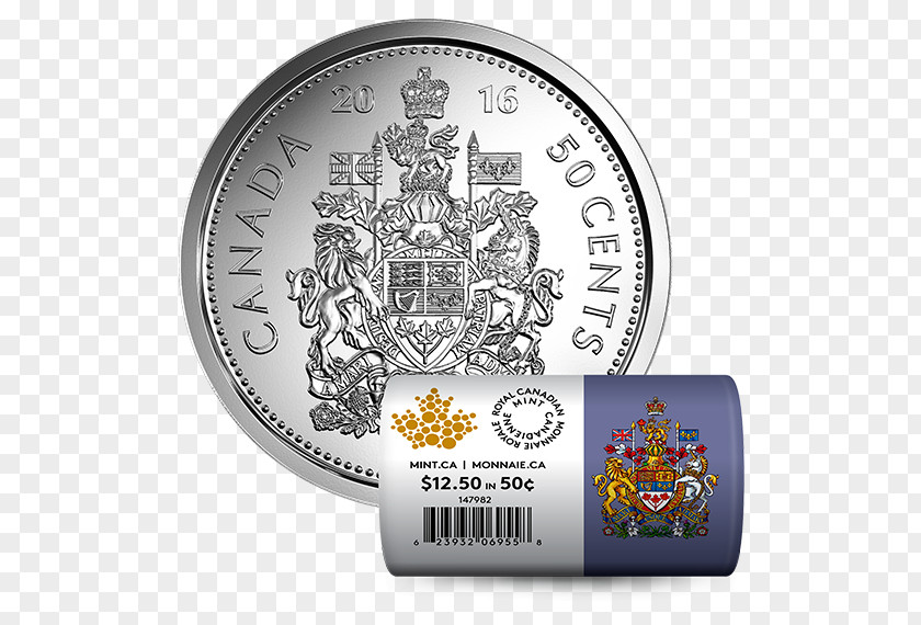 Canada Currency 50-cent Piece Coin Half Dollar PNG
