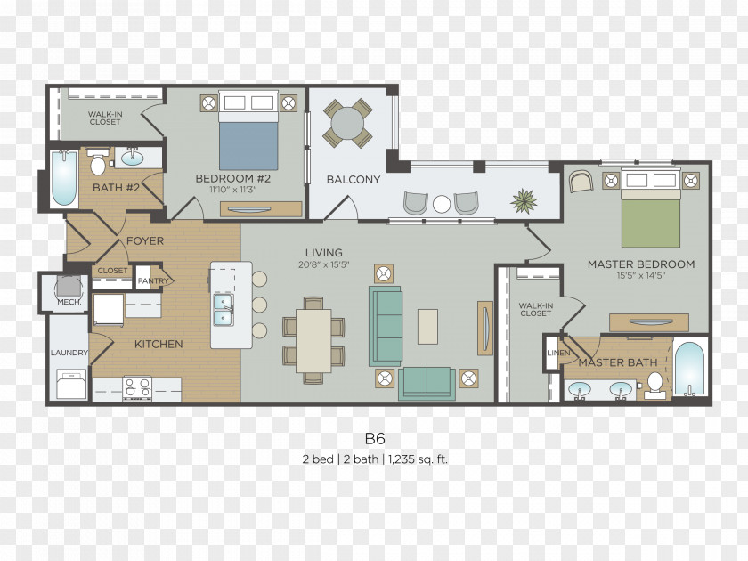 Furniture Floor Plan BluWater Apartments House Renting PNG