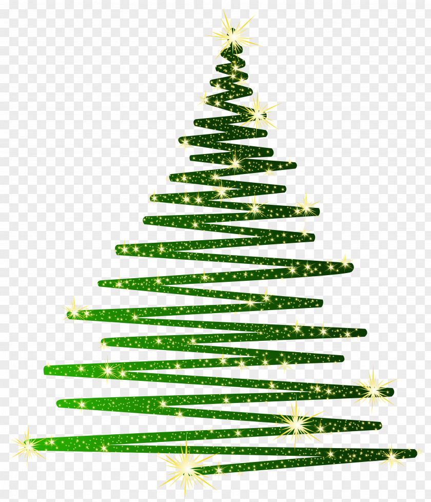 Green Christmas Shining Tree Clipart Clip Art PNG