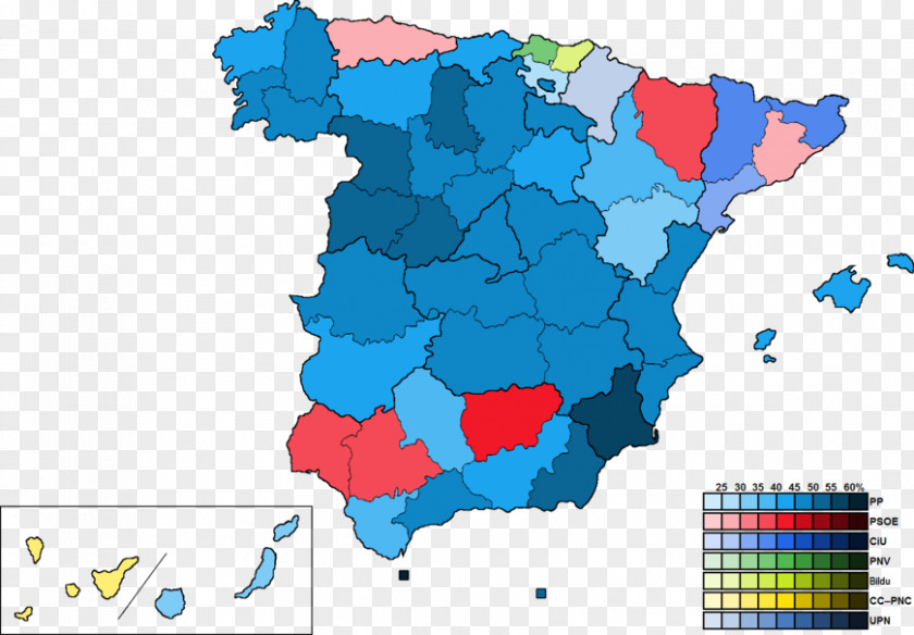 Map Spain Spanish Local Elections, 2015 General Election, 1977 European Parliament 2019 PNG